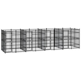 Steel outdoor kennel 14.75 m² by vidaXL, Dog kennels and fences - Ref: Foro24-3098012, Price: 1,00 €, Discount: %