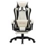 Gaming chair with footrest black and white synthetic leather by vidaXL, Office chairs - Ref: Foro24-287995, Price: 163,83 €, ...