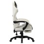 Silla gaming con reposapiés cuero sintético negro y blanco de vidaXL, Sillas de oficina - Ref: Foro24-287995, Precio: 163,83 ...