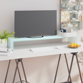 Green glass TV cabinet/monitor riser 100x30x13 cm by vidaXL, TV Furniture - Ref: Foro24-244147, Price: 91,84 €, Discount: %