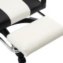 Silla gaming con reposapiés cuero sintético negro y blanco de vidaXL, Sillas de oficina - Ref: Foro24-287995, Precio: 163,83 ...