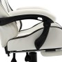 Silla gaming con reposapiés cuero sintético negro y blanco de vidaXL, Sillas de oficina - Ref: Foro24-287995, Precio: 163,83 ...