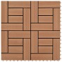 Brown WPC porch tile 11 units 30x30 cm by vidaXL, Floors and carpets - Ref: Foro24-41550, Price: 61,67 €, Discount: %