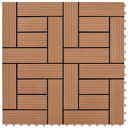 Braune WPC-Verandafliesen, 11 Einheiten, 30 x 30 cm von vidaXL, Böden und Teppiche - Ref: Foro24-41550, Preis: 61,67 €, Rabat...