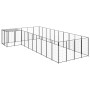 Black dog kennel, 13.31 m² steel by vidaXL, Dog kennels and fences - Ref: Foro24-3082238, Price: 485,99 €, Discount: %