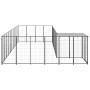 Black dog kennel, 13.31 m² steel by vidaXL, Dog kennels and fences - Ref: Foro24-3082238, Price: 485,99 €, Discount: %