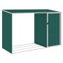 Cobertizo jardín de leña acero galvanizado verde 245x98x159 cm de vidaXL, Cobertizos - Ref: Foro24-46293, Precio: 195,77 €, D...