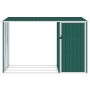 Cobertizo jardín de leña acero galvanizado verde 245x98x159 cm de vidaXL, Cobertizos - Ref: Foro24-46293, Precio: 195,77 €, D...