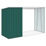 Cobertizo jardín de leña acero galvanizado verde 245x98x159 cm de vidaXL, Cobertizos - Ref: Foro24-46293, Precio: 195,77 €, D...