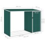 Cobertizo jardín de leña acero galvanizado verde 245x98x159 cm de vidaXL, Cobertizos - Ref: Foro24-46293, Precio: 195,77 €, D...