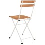 Folding cafeteria chairs 2 pcs steel and solid acacia wood by vidaXL, Garden chairs - Ref: Foro24-319974, Price: 79,11 €, Dis...