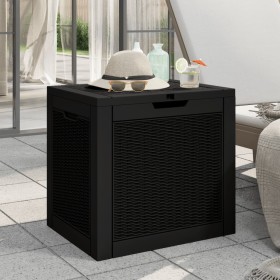 Black polypropylene garden storage box 55.5x43x53 cm by vidaXL, Outdoor storage boxes - Ref: Foro24-364178, Price: 75,99 €, D...