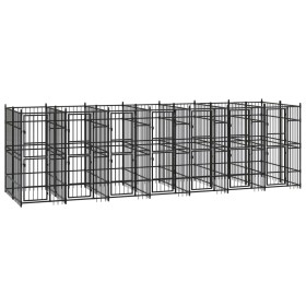 Steel outdoor kennel 12.9 m² by vidaXL, Dog kennels and fences - Ref: Foro24-3097942, Price: 2,00 €, Discount: %