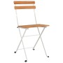 Folding café chairs 4 units steel and solid acacia wood by vidaXL, Garden chairs - Ref: Foro24-319975, Price: 135,88 €, Disco...