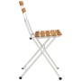 Folding café chairs 4 units steel and solid acacia wood by vidaXL, Garden chairs - Ref: Foro24-319975, Price: 135,88 €, Disco...