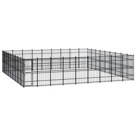 Outdoor steel dog kennel 74.65 m² by vidaXL, Dog kennels and fences - Ref: Foro24-3098007, Price: 2,00 €, Discount: %