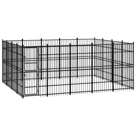 Outdoor steel dog kennel 18.43 m² by vidaXL, Dog kennels and fences - Ref: Foro24-3097983, Price: 1,00 €, Discount: %