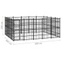 Outdoor steel dog kennel 18.43 m² by vidaXL, Dog kennels and fences - Ref: Foro24-3097983, Price: 1,00 €, Discount: %