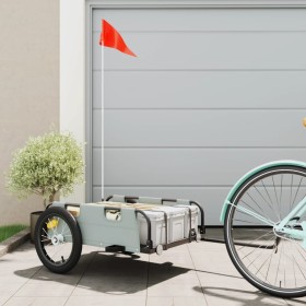 Iron bicycle trailer and gray Oxford cloth by vidaXL, Bicycle trailers - Ref: Foro24-94168, Price: 89,99 €, Discount: %