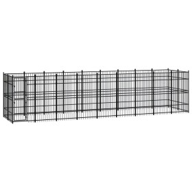 Steel outdoor kennel 16.59 m² by vidaXL, Dog kennels and fences - Ref: Foro24-3097963, Price: 1,00 €, Discount: %