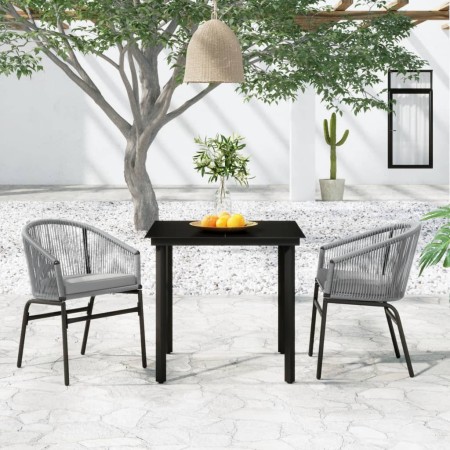 Gray 3-piece garden dining set by vidaXL, Garden sets - Ref: Foro24-3099233, Price: 258,41 €, Discount: %