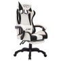 Silla gaming con luces LED RGB cuero sintético negro y blanco de vidaXL, Sillas de oficina - Ref: Foro24-288015, Precio: 202,...