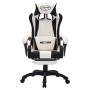 Silla gaming con luces LED RGB cuero sintético negro y blanco de vidaXL, Sillas de oficina - Ref: Foro24-288015, Precio: 202,...