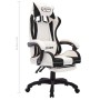 Silla gaming con luces LED RGB cuero sintético negro y blanco de vidaXL, Sillas de oficina - Ref: Foro24-288015, Precio: 202,...