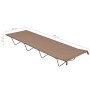 Cama de camping tela Oxford y acero taupé 180x60x19 cm de vidaXL, Catres - Ref: Foro24-312482, Precio: 33,37 €, Descuento: %