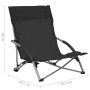 Klappbare Strandkörbe 2 Einheiten aus schwarzem Stoff von vidaXL, Gartenstühle - Ref: Foro24-312489, Preis: 75,43 €, Rabatt: %