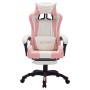 Silla gaming con luces LED RGB cuero sintético rosa y blanco de vidaXL, Sillas de oficina - Ref: Foro24-288014, Precio: 191,3...