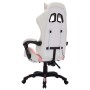 Silla gaming con luces LED RGB cuero sintético rosa y blanco de vidaXL, Sillas de oficina - Ref: Foro24-288014, Precio: 191,3...