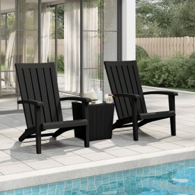 Adirondack garden chairs 2 units black polypropylene by vidaXL, Garden chairs - Ref: Foro24-364167, Price: 182,99 €, Discount: %