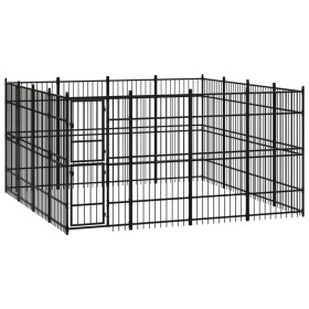 Steel outdoor kennel 14.75 m² by vidaXL, Dog kennels and fences - Ref: Foro24-3097982, Price: 1,00 €, Discount: %