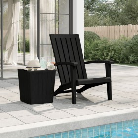 Black Adirondack garden chair made of polypropylene by vidaXL, Garden chairs - Ref: Foro24-364165, Price: 98,11 €, Discount: %