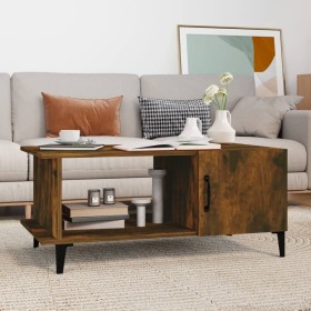 Smoked oak plywood coffee table 90x50x40 cm by vidaXL, Coffee table - Ref: Foro24-817546, Price: 50,99 €, Discount: %