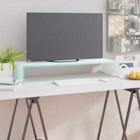 Mueble TV/Elevador de monitor cristal verde 80x30x13 cm de vidaXL, Muebles TV - Ref: Foro24-244145, Precio: 77,39 €, Descuent...