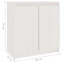 Beistellschrank aus massivem weißem Kiefernholz, 60 x 36 x 65 cm von vidaXL, Sideboards - Ref: Foro24-833098, Preis: 93,97 €,...