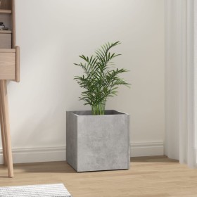 Wooden planter in gray concrete plywood 40x40x40 cm by vidaXL, Pots and planters - Ref: Foro24-808796, Price: 41,22 €, Discou...