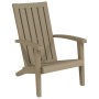 Silla de jardín Adirondack polipropileno marrón claro de vidaXL, Sillas de jardín - Ref: Foro24-364166, Precio: 121,06 €, Des...