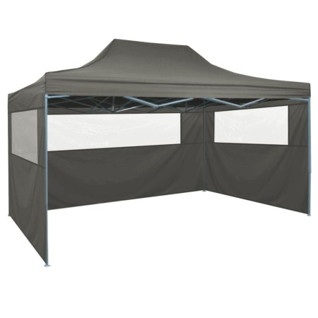 Faltzelt mit 3 Wänden 3x4,5 m anthrazitgrau von vidaXL, Zelte und Pavillons - Ref: Foro24-44973, Preis: 189,09 €, Rabatt: %