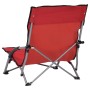 Sillas de playa plegables 2 unidades tela rojo de vidaXL, Sillas de jardín - Ref: Foro24-312490, Precio: 61,41 €, Descuento: %