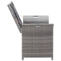 Banco con almacenaje con cojín ratán sintético gris 138 cm de vidaXL, Bancos de jardín - Ref: Foro24-45809, Precio: 198,99 €,...