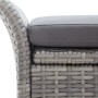 Bench with storage with gray synthetic rattan cushion 138 cm by vidaXL, garden benches - Ref: Foro24-45809, Price: 197,76 €, ...