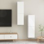 TV cabinet 2 units glossy white plywood 30.5x30x110 cm by vidaXL, TV Furniture - Ref: Foro24-803375, Price: 107,04 €, Discoun...