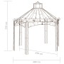 Pérgola de jardín marrón antiguo 400x258x378 cm hierro de vidaXL, Carpas y cenadores - Ref: Foro24-314000, Precio: 871,08 €, ...