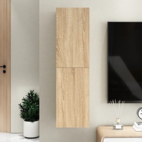 Mueble de TV madera contrachapada color roble 30,5x30x110 cm de vidaXL, Muebles TV - Ref: Foro24-803368, Precio: 57,44 €, Des...