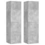 Mueble de TV 2 uds contrachapada gris hormigón 30,5x30x110 cm de vidaXL, Muebles TV - Ref: Foro24-803371, Precio: 95,48 €, De...