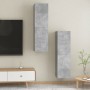 Mueble de TV 2 uds contrachapada gris hormigón 30,5x30x110 cm de vidaXL, Muebles TV - Ref: Foro24-803371, Precio: 95,48 €, De...