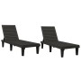 Black polypropylene sun loungers 2 units 155x58x83 cm by vidaXL, Loungers - Ref: Foro24-364148, Price: 301,50 €, Discount: %